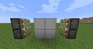 The standard premise of a 2x2 piston door (Image via Mojang)